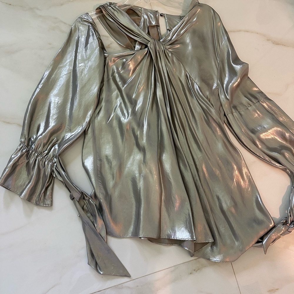 IRO Silver Metallic Women's Top